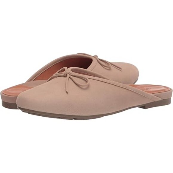 Gentle Souls by Kenneth Cole Women's Eugene Bow Slide Mules Flats Mushroom 6.5M - Picture 3 of 8
